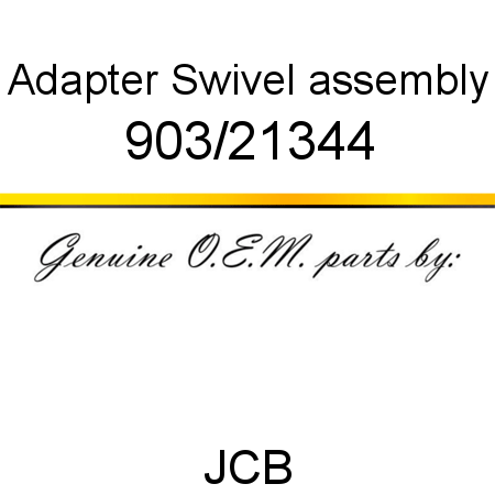 Adapter, Swivel assembly 903/21344