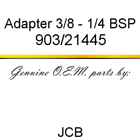 Adapter, 3/8 - 1/4 BSP 903/21445