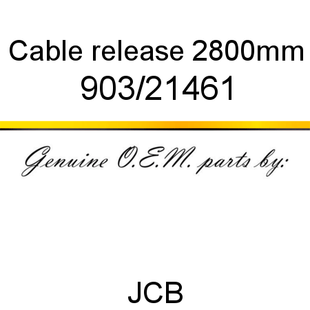 Cable, release, 2800mm 903/21461