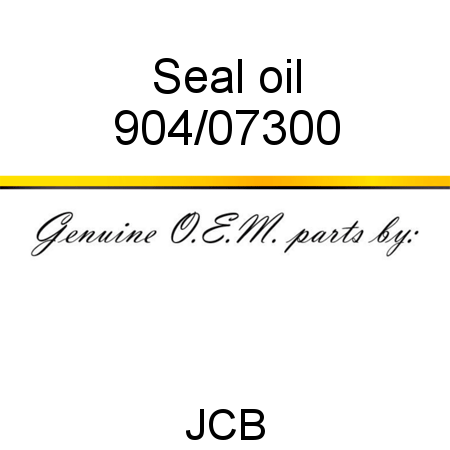 Seal, oil 904/07300