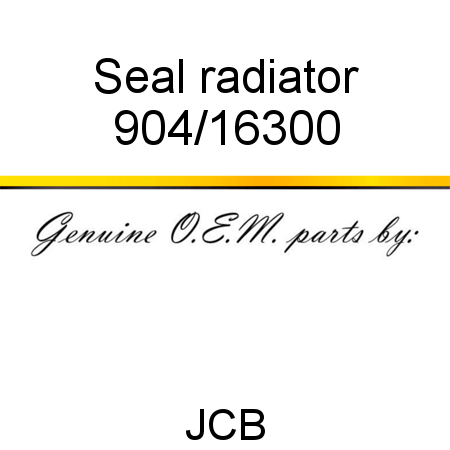 Seal, radiator 904/16300