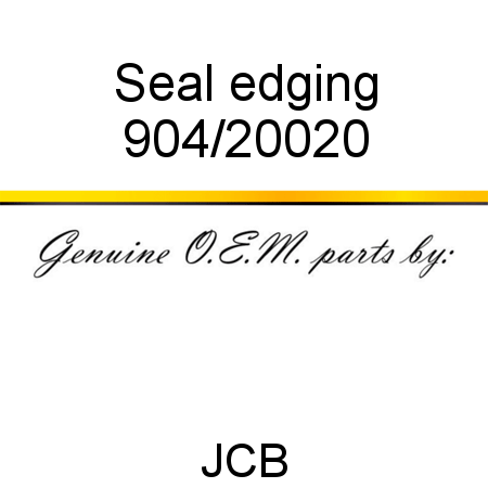 Seal, edging 904/20020
