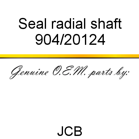 Seal, radial shaft 904/20124