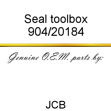 Seal, toolbox 904/20184