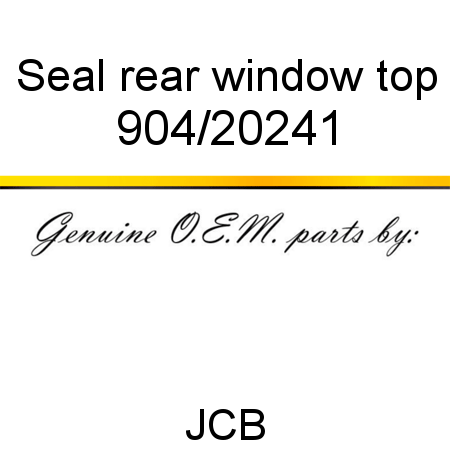 Seal, rear window, top 904/20241