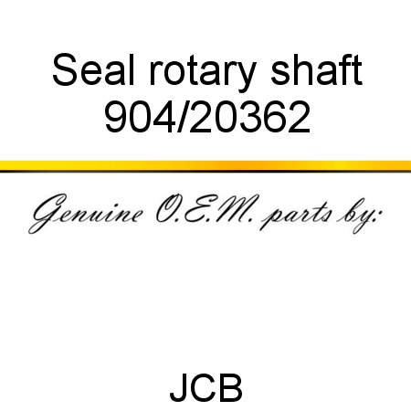 Seal, rotary shaft 904/20362