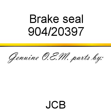 Brake, seal 904/20397