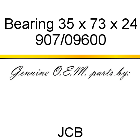 Bearing, 35 x 73 x 24 907/09600