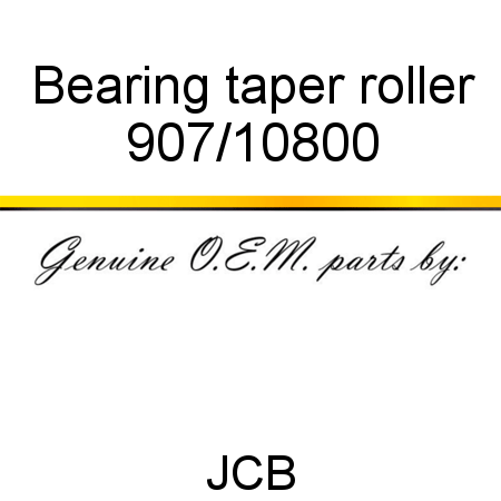Bearing, taper roller 907/10800