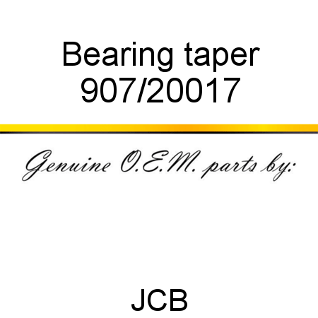 Bearing, taper 907/20017