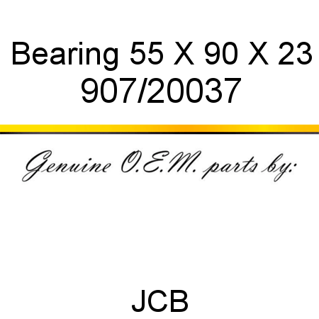 Bearing, 55 X 90 X 23 907/20037