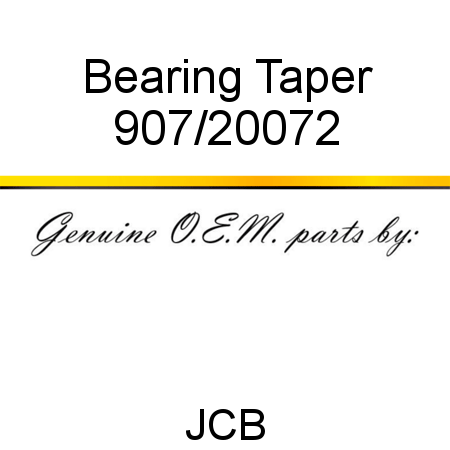 Bearing, Taper 907/20072
