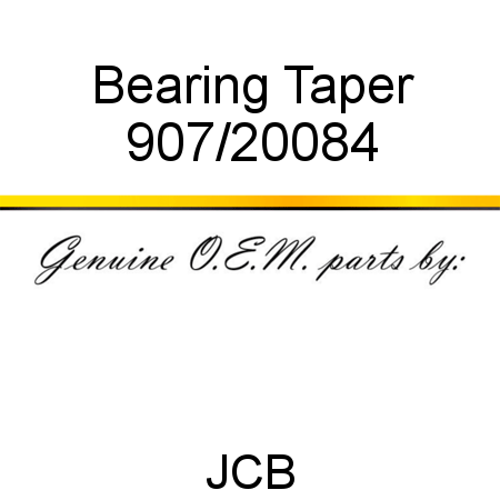 Bearing, Taper 907/20084