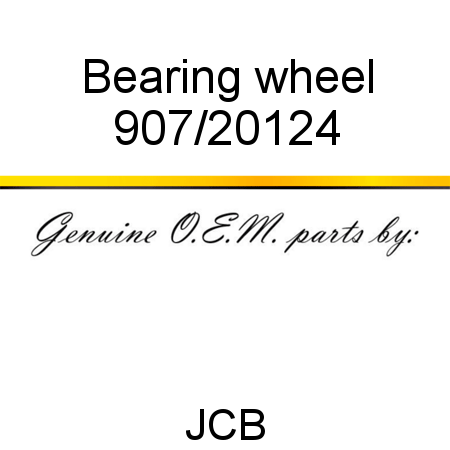 Bearing, wheel 907/20124