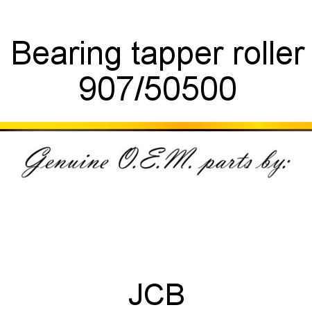 Bearing, tapper roller 907/50500