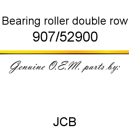 Bearing, roller, double row 907/52900