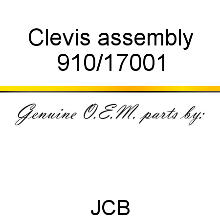 Clevis, assembly 910/17001