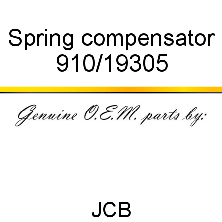 Spring, compensator 910/19305