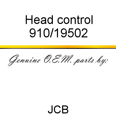 Head, control 910/19502