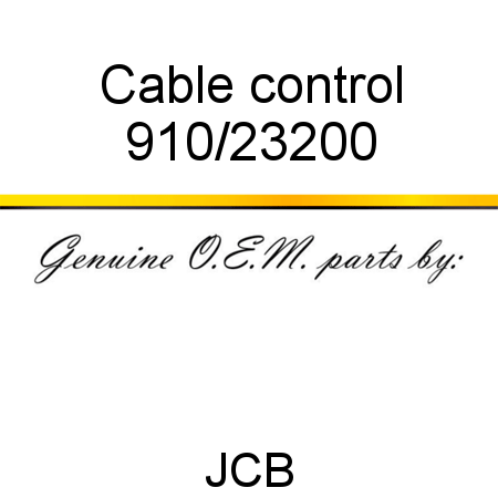 Cable, control 910/23200