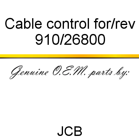 Cable, control, for/rev 910/26800