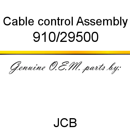 Cable, control, Assembly 910/29500