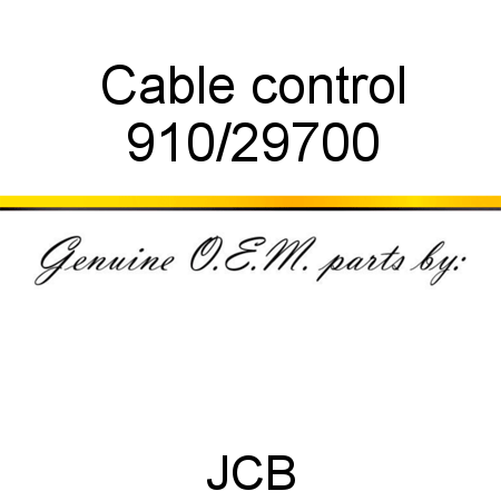 Cable, control 910/29700