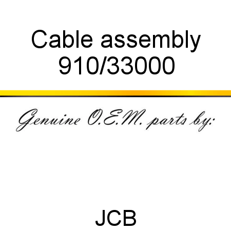 Cable, assembly 910/33000