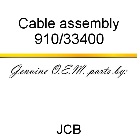 Cable, assembly 910/33400