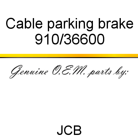 Cable, parking brake 910/36600