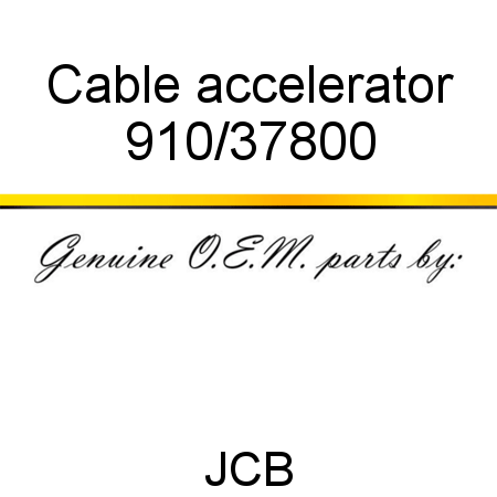 Cable, accelerator 910/37800