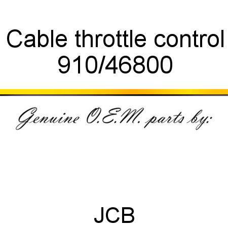 Cable, throttle control 910/46800