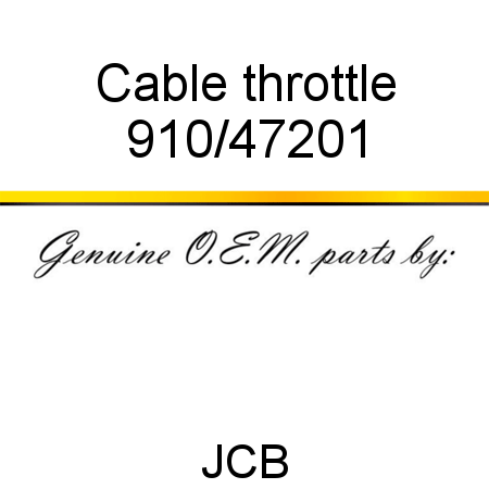 Cable, throttle 910/47201