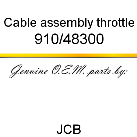 Cable, assembly, throttle 910/48300