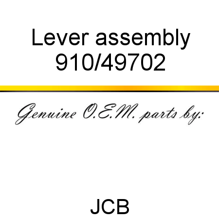 Lever, assembly 910/49702