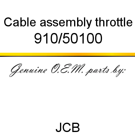 Cable, assembly, throttle 910/50100