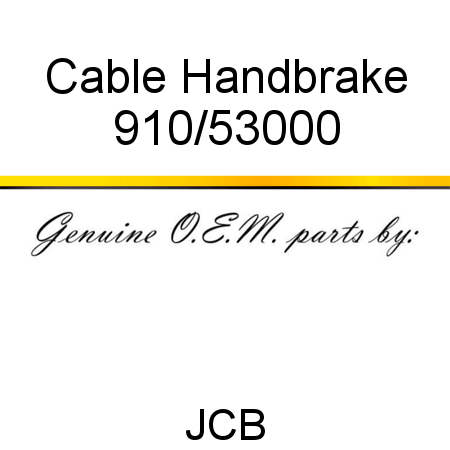 Cable, Handbrake 910/53000