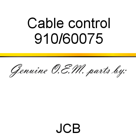 Cable, control 910/60075