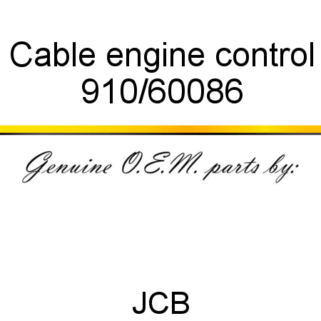Cable, engine control 910/60086