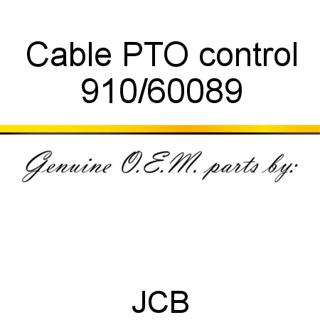 Cable, PTO control 910/60089