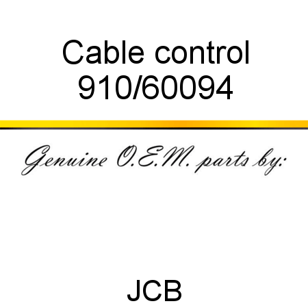 Cable, control 910/60094