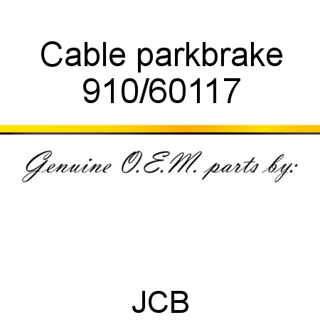Cable, parkbrake 910/60117