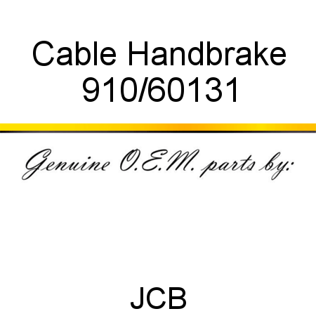 Cable, Handbrake 910/60131