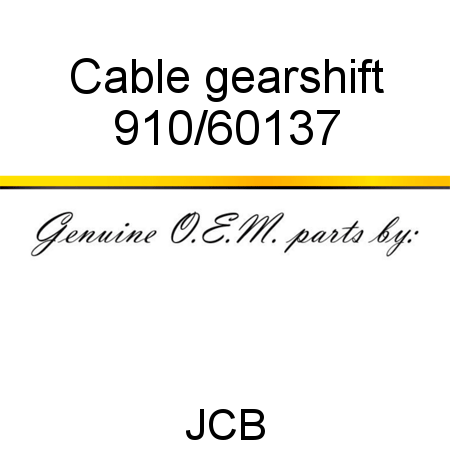 Cable, gearshift 910/60137