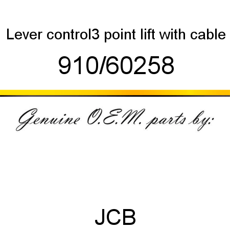 Lever, control,3 point lift, with cable 910/60258