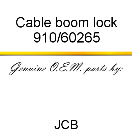 Cable, boom lock 910/60265