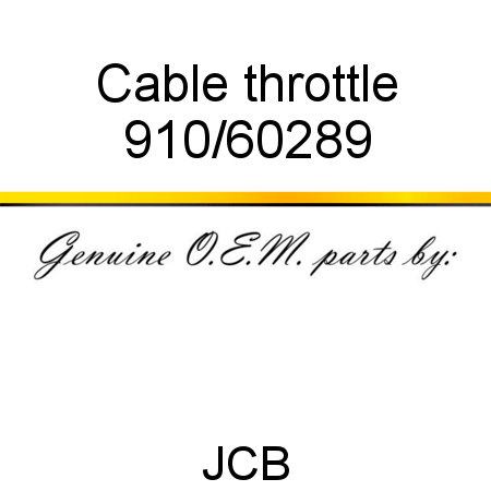 Cable, throttle 910/60289