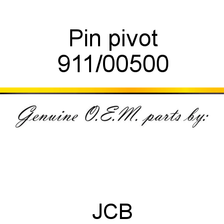 Pin, pivot 911/00500