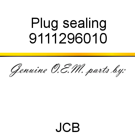 Plug, sealing 9111296010