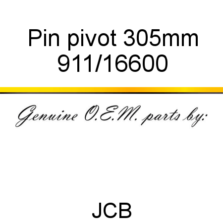 Pin, pivot, 305mm 911/16600